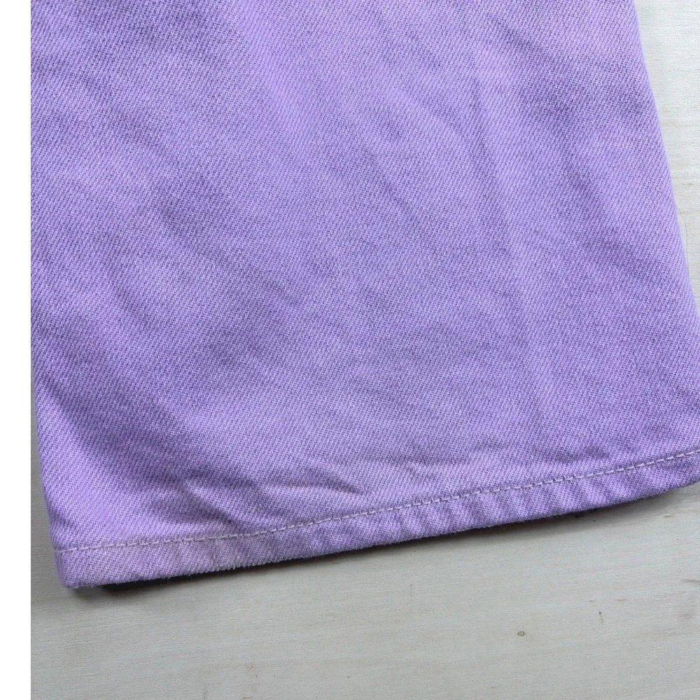 Old Navy Girls Purple High Rise Baggy Wide Leg Jeans Built-In Tough Size S 6